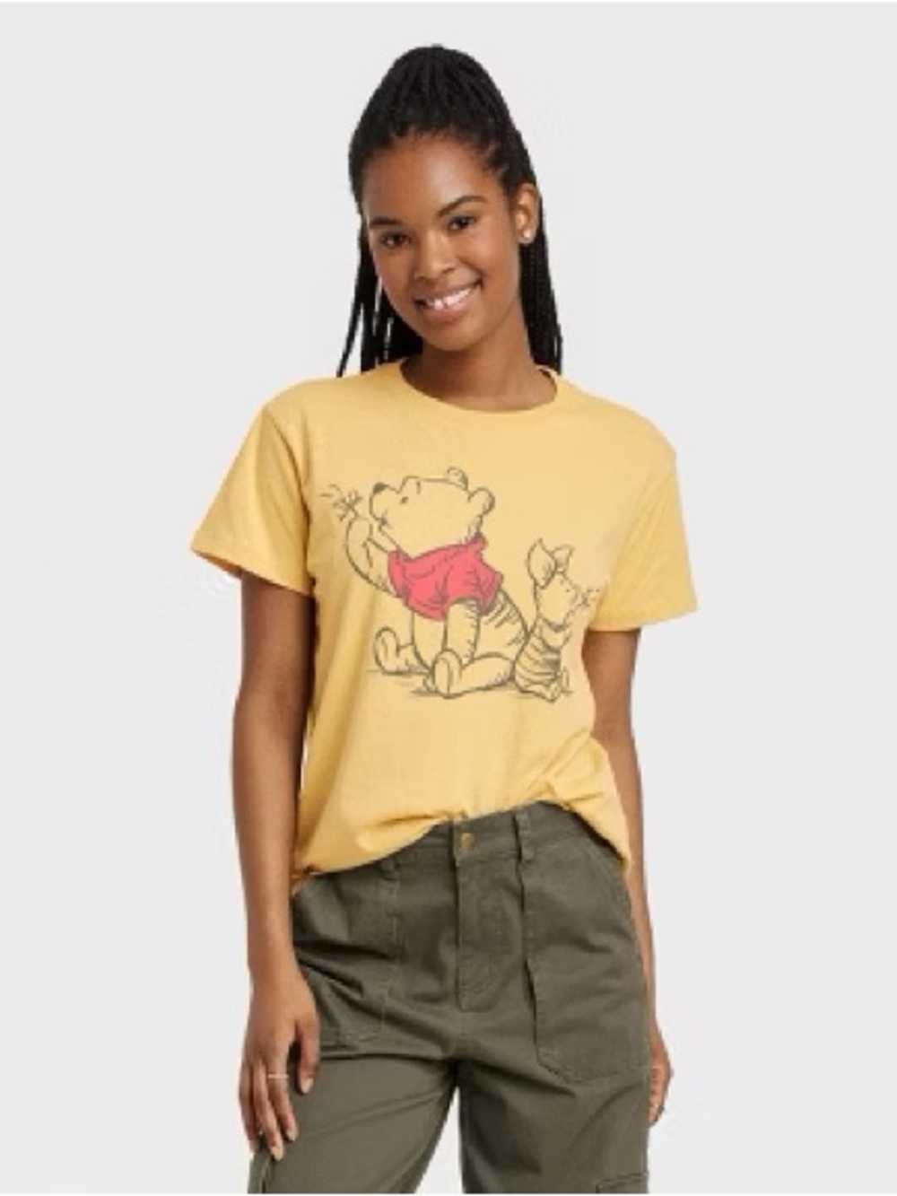 Disney Yellow Winnie the Pooh 100% Cotton Tee